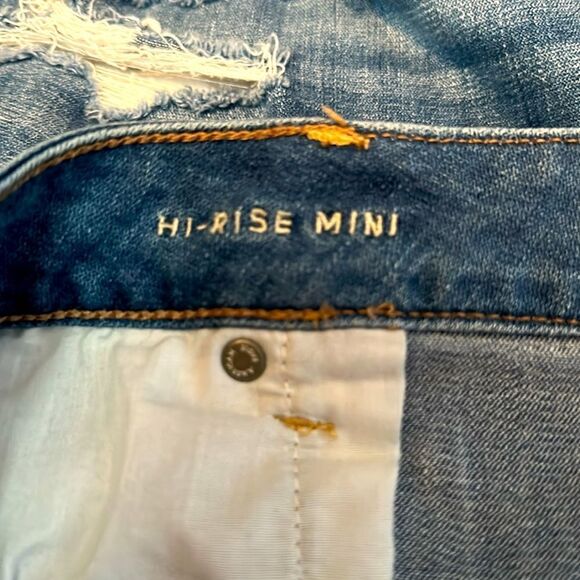 American Eagle Distressed Denim Mini Skirt Size 20 - Picture 5 of 9